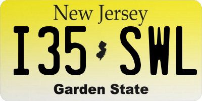 NJ license plate I35SWL
