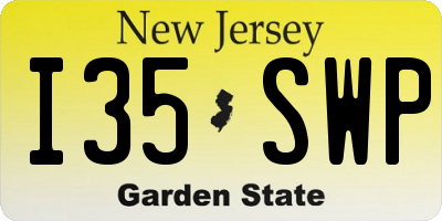 NJ license plate I35SWP