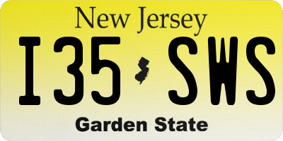 NJ license plate I35SWS