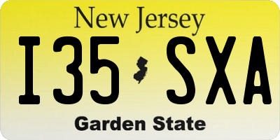 NJ license plate I35SXA