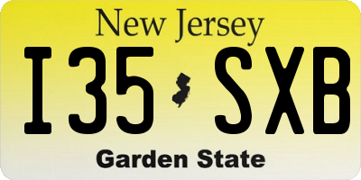 NJ license plate I35SXB