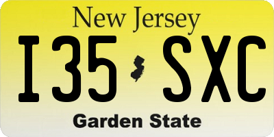 NJ license plate I35SXC