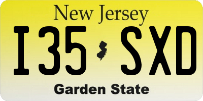 NJ license plate I35SXD