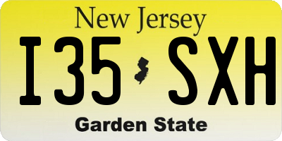 NJ license plate I35SXH