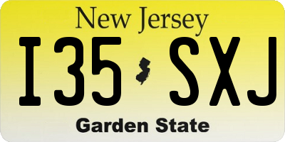 NJ license plate I35SXJ