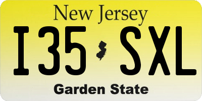 NJ license plate I35SXL