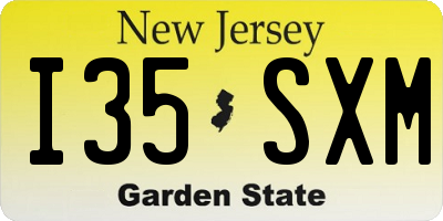 NJ license plate I35SXM