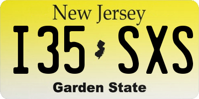 NJ license plate I35SXS