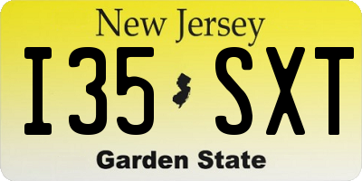 NJ license plate I35SXT