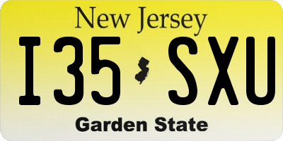 NJ license plate I35SXU