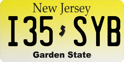 NJ license plate I35SYB