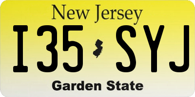 NJ license plate I35SYJ