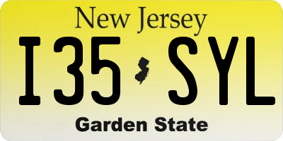 NJ license plate I35SYL