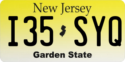 NJ license plate I35SYQ