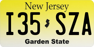 NJ license plate I35SZA