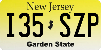 NJ license plate I35SZP
