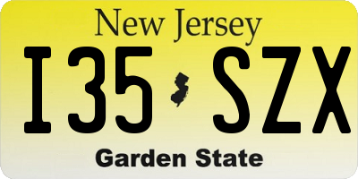 NJ license plate I35SZX