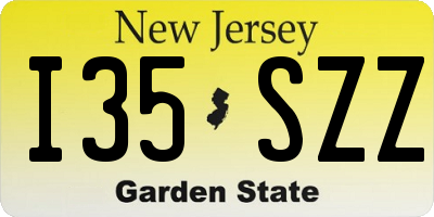 NJ license plate I35SZZ