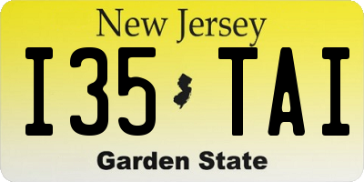 NJ license plate I35TAI