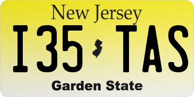 NJ license plate I35TAS