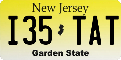 NJ license plate I35TAT