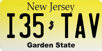 NJ license plate I35TAV