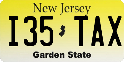NJ license plate I35TAX