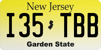 NJ license plate I35TBB