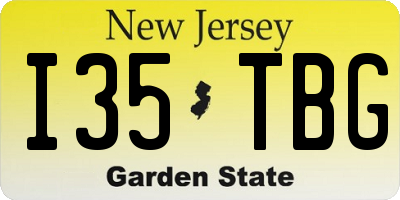 NJ license plate I35TBG