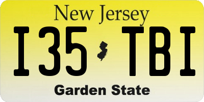 NJ license plate I35TBI
