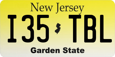 NJ license plate I35TBL
