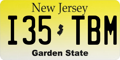 NJ license plate I35TBM