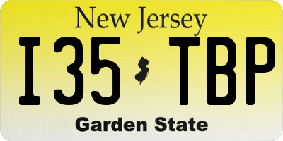 NJ license plate I35TBP