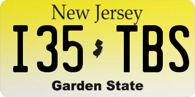NJ license plate I35TBS