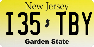 NJ license plate I35TBY