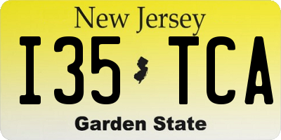 NJ license plate I35TCA