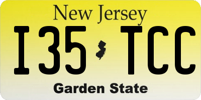 NJ license plate I35TCC
