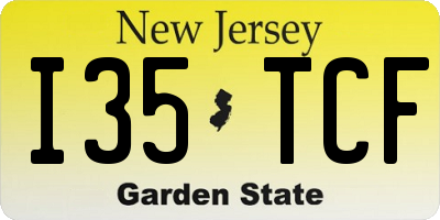 NJ license plate I35TCF