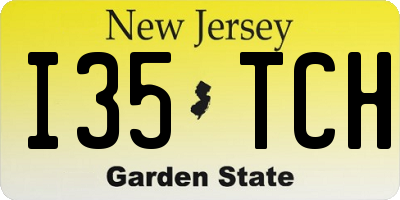 NJ license plate I35TCH