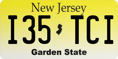 NJ license plate I35TCI