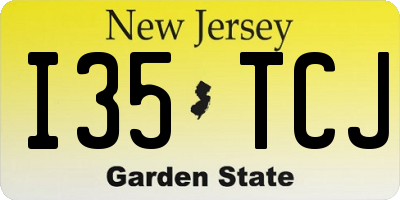 NJ license plate I35TCJ