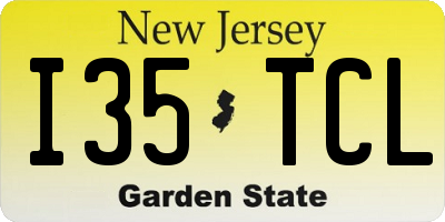 NJ license plate I35TCL