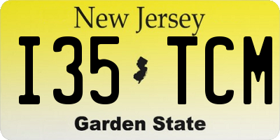 NJ license plate I35TCM