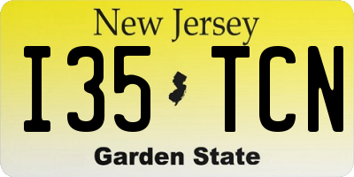 NJ license plate I35TCN