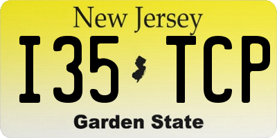 NJ license plate I35TCP