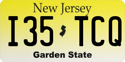 NJ license plate I35TCQ