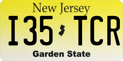 NJ license plate I35TCR