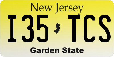 NJ license plate I35TCS