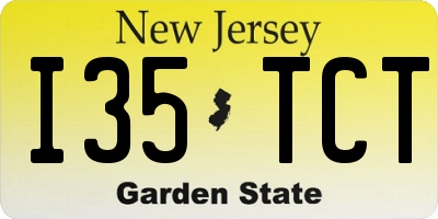 NJ license plate I35TCT