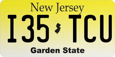 NJ license plate I35TCU